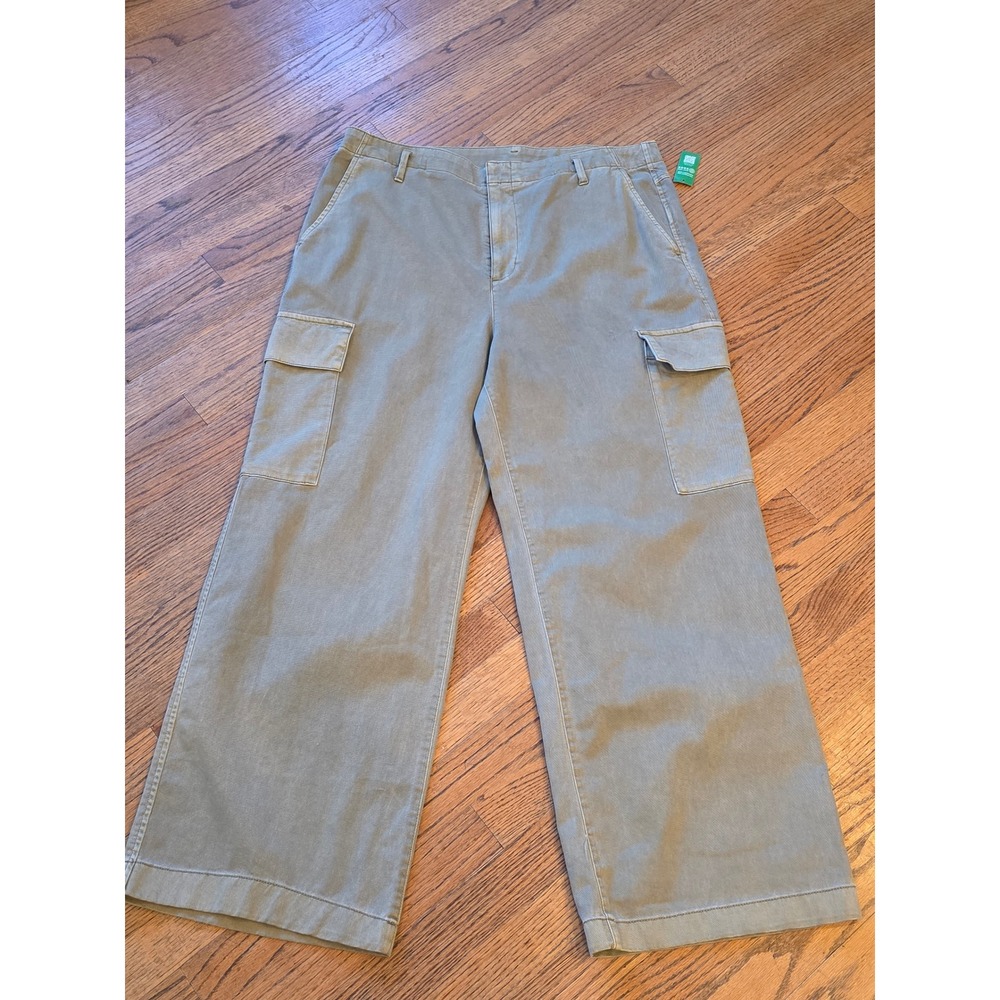Gap Women Olive Green Wide Leg Cargo Pants Size 16 NWT 661059-01-1